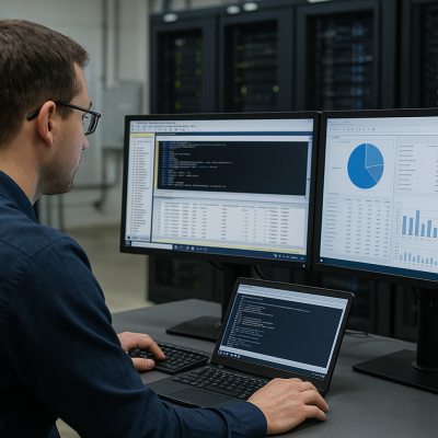 Automaticien intégrant une solution informatique dans un process industriel.