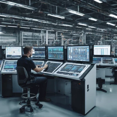 Opérateur supervisant et contrôlant à distance les équipements industriels d’une usine via télégestion.